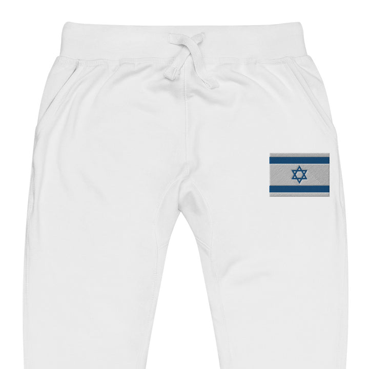 Fleece Sweatpants | Israel Flag Embroidered