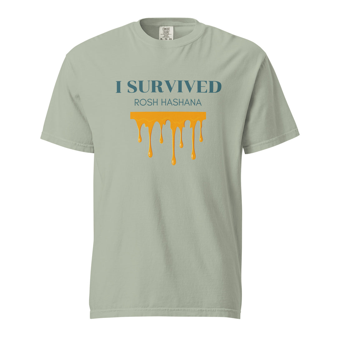 I Survived Rosh HaShana Jewish pride t-shirt in Bay - folded view