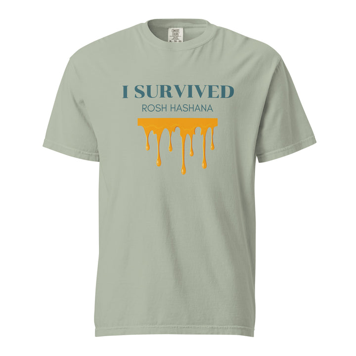 I Survived Rosh HaShana Jewish pride t-shirt in Bay - folded view