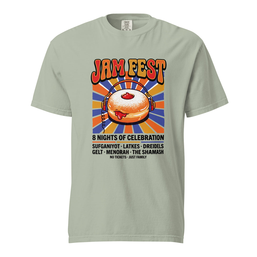 Jam Fest 8 Nights Jewish pride t-shirt in Bay - lifestyle shot