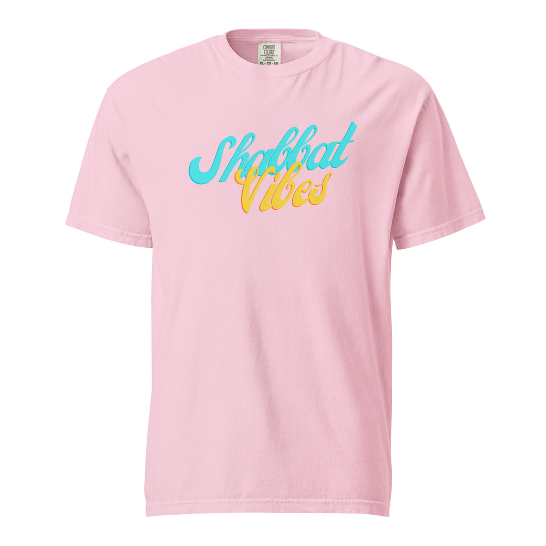 Shabbat Vibes Jewish pride t-shirt in Blossom - front view