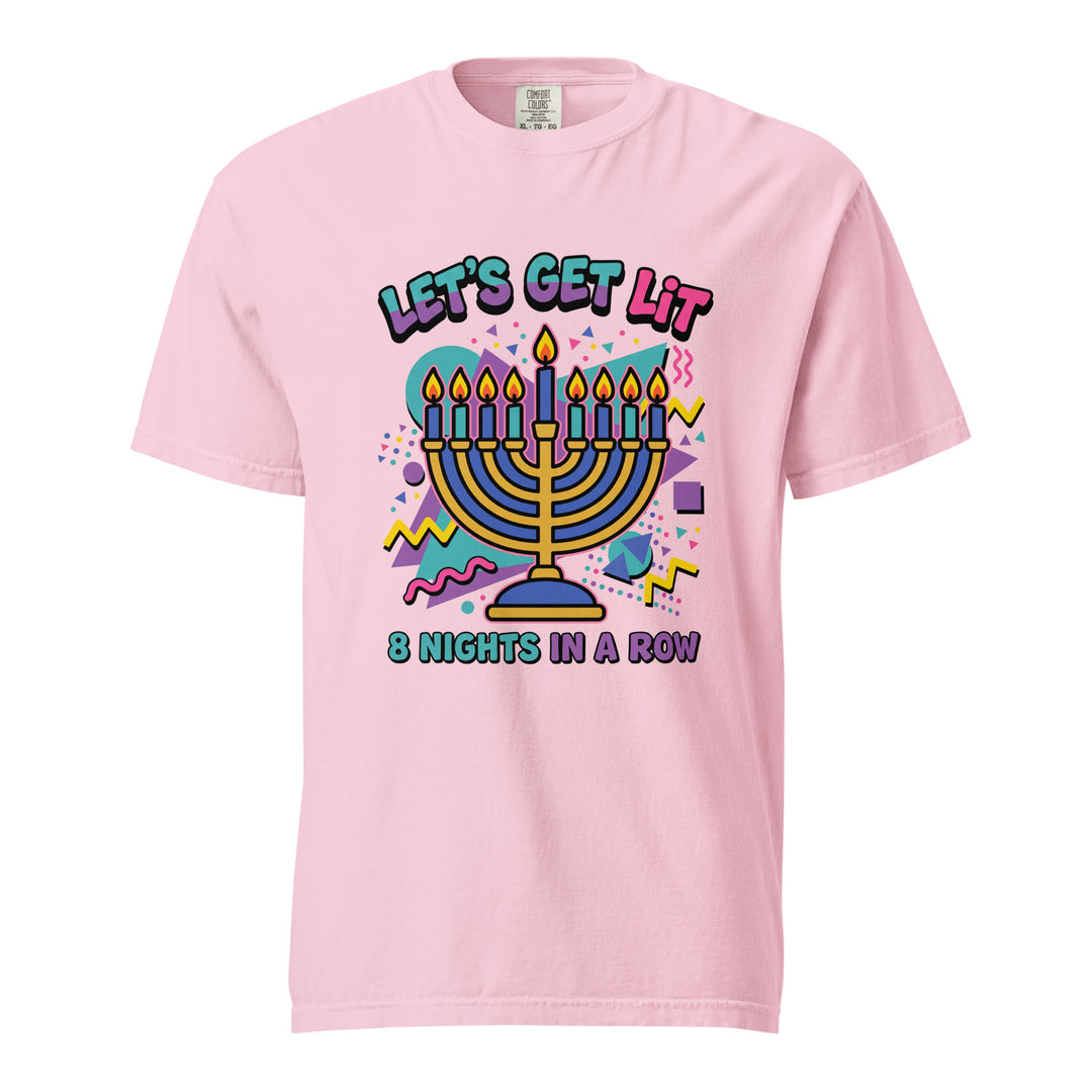 Lets Get Lit 90s Jewish pride t-shirt in Blossom - detail view