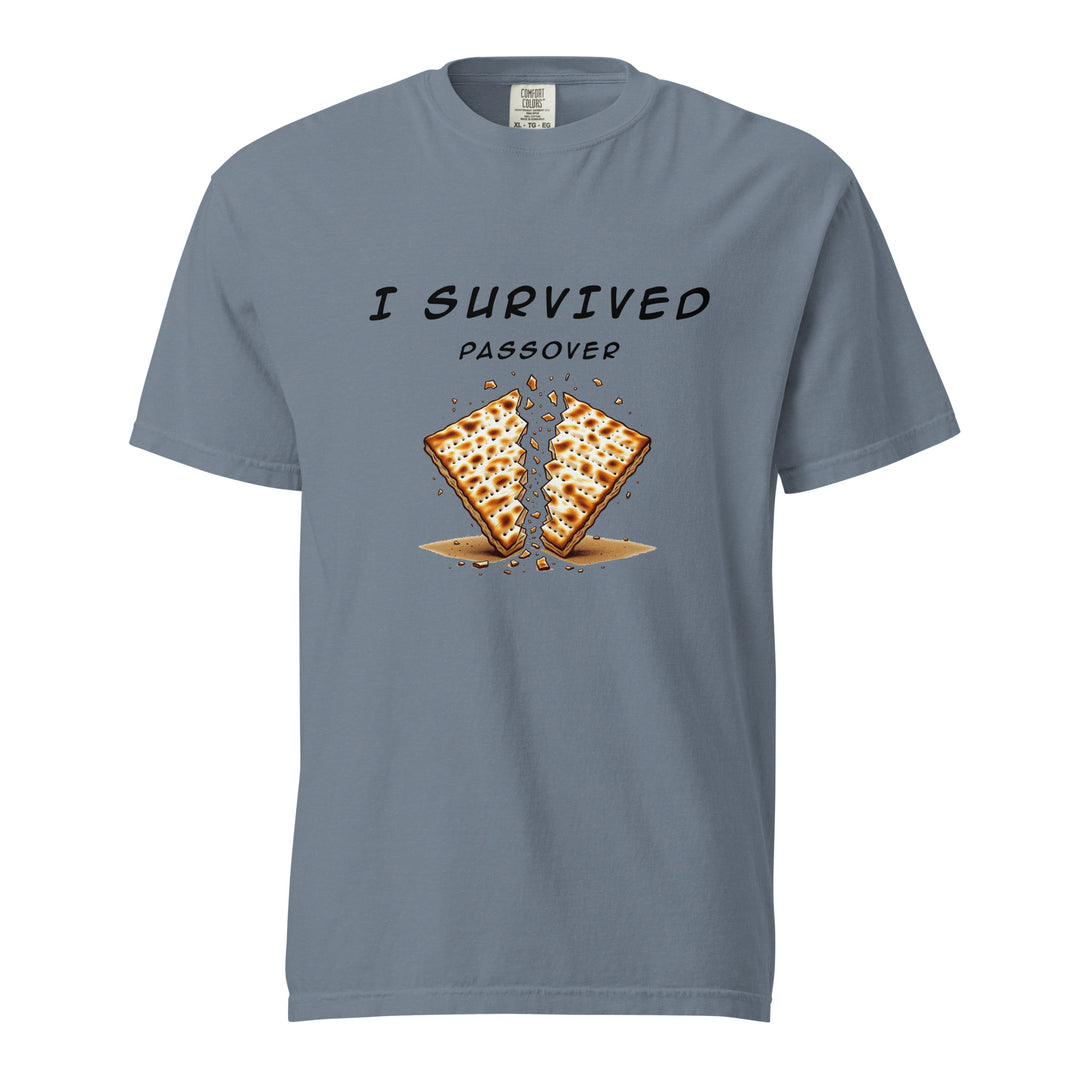Passover Jewish pride t-shirt in Blue Jean - folded view