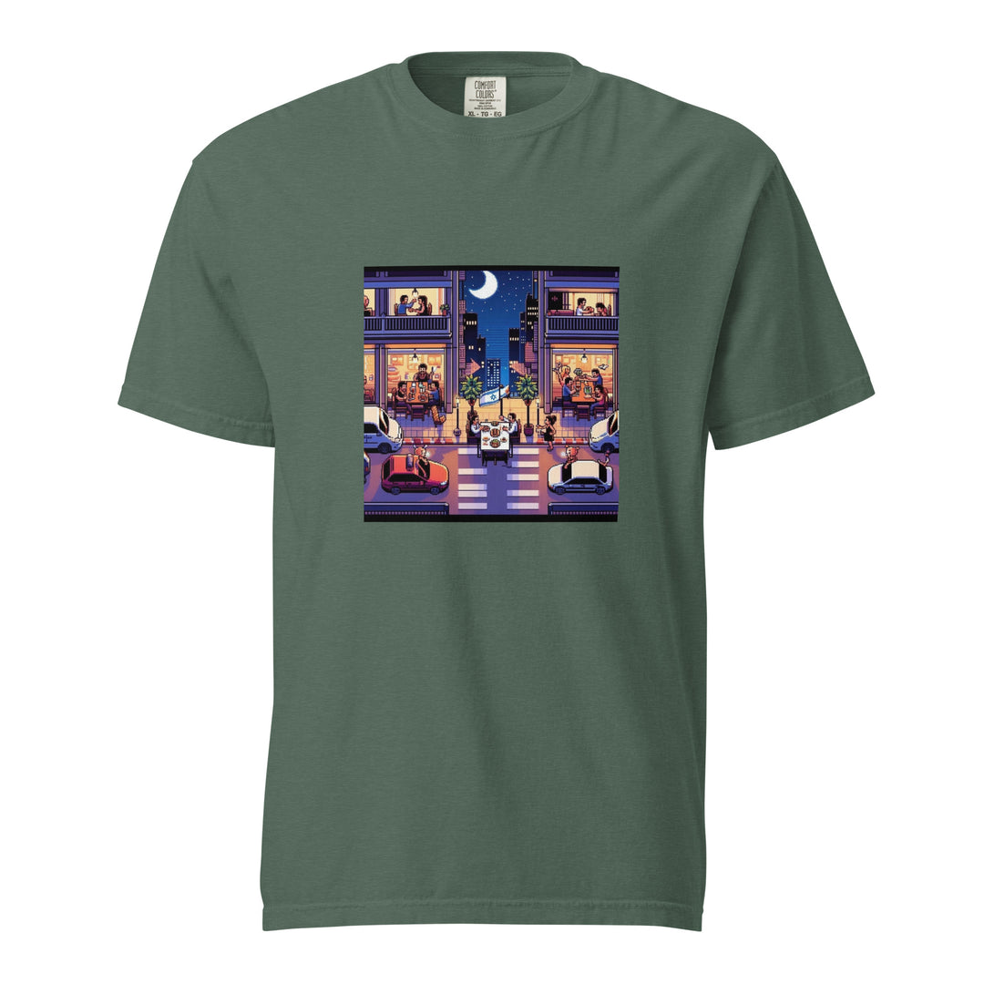 Garment Dyed Heavyweight T-Shirt | TLV Nightlife 16 Bit