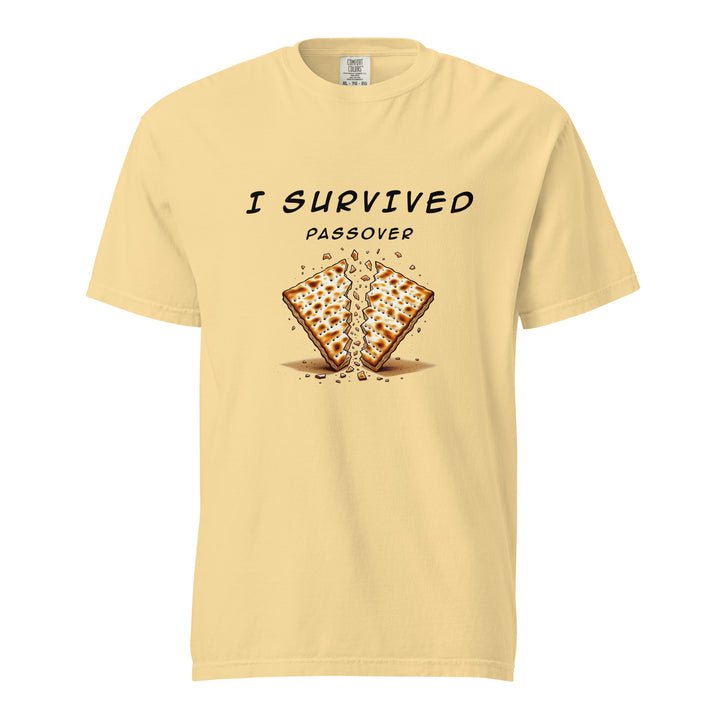 Passover Jewish pride t-shirt in Butter - flat lay