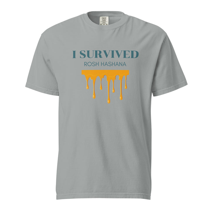 I Survived Rosh HaShana Jewish pride t-shirt in Granite - lifestyle shot