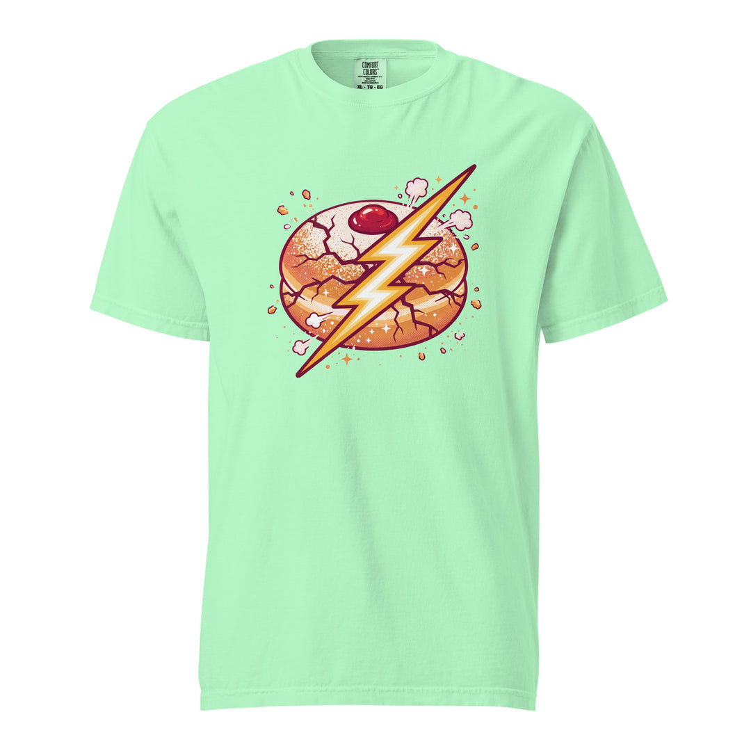 Sufganiyah Lightning Jewish pride t-shirt in Island Reef - detail view