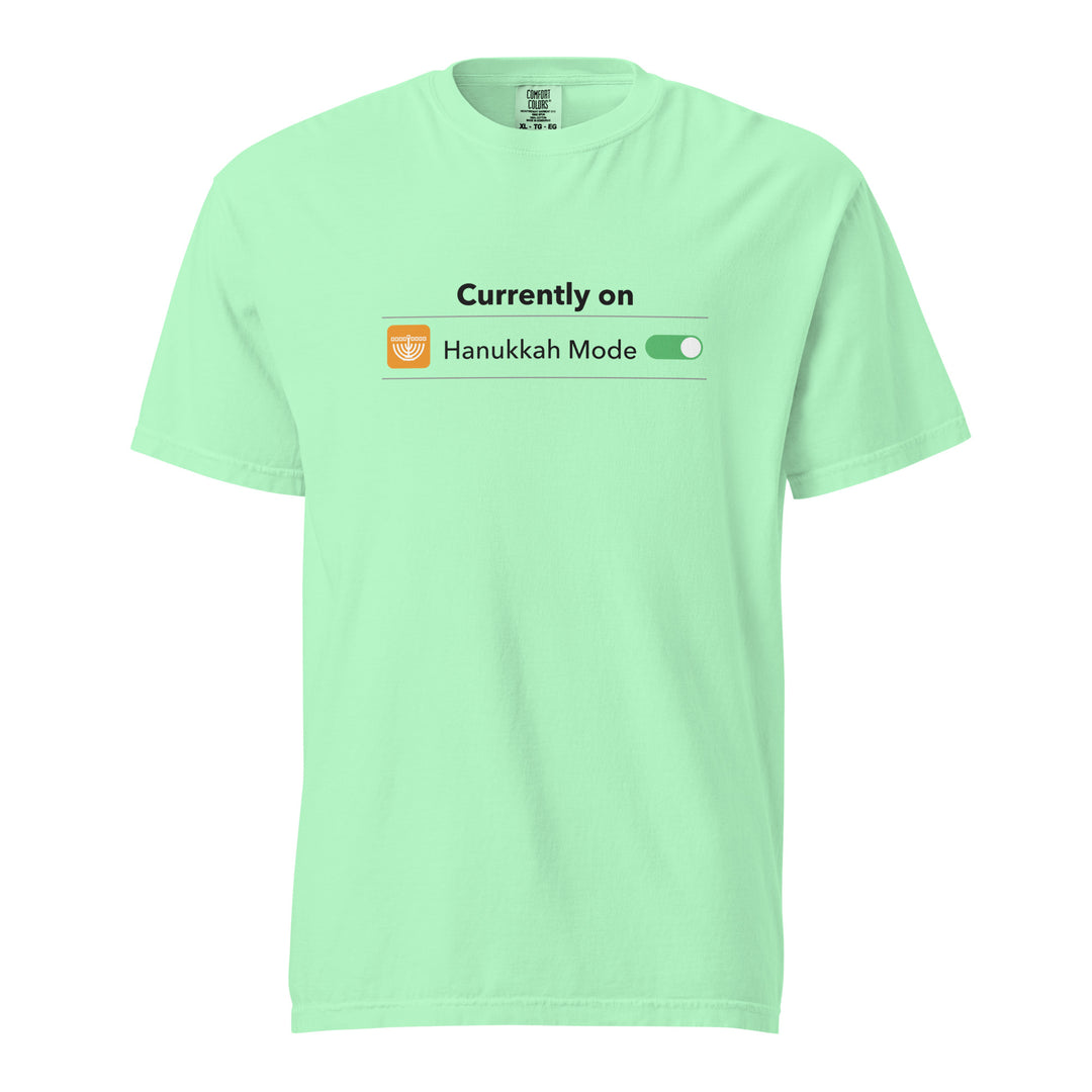Hanukkah Mode Jewish pride t-shirt in Island Reef - back view