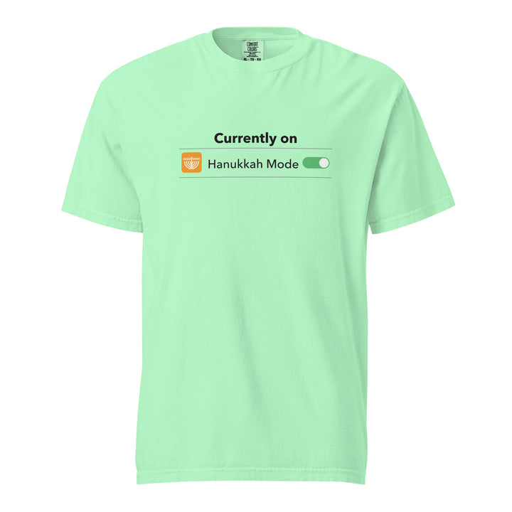 Hanukkah Mode Jewish pride t-shirt in Island Reef - back view