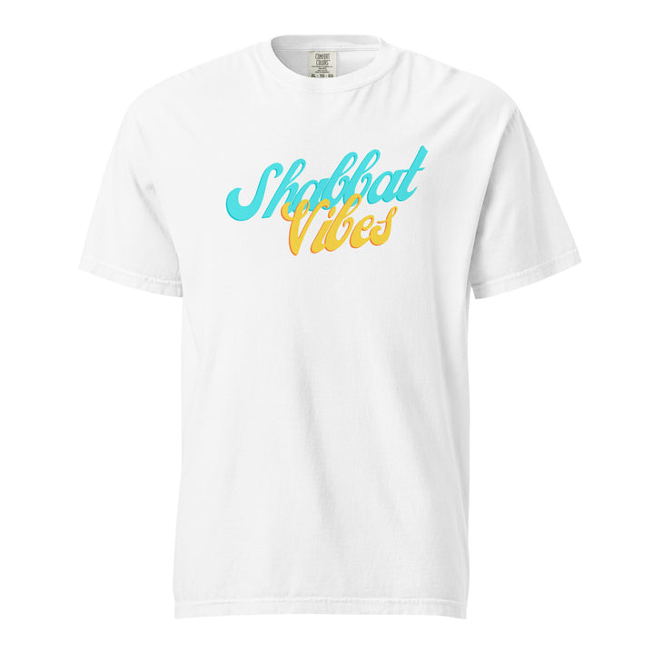 Shabbat Vibes Jewish pride t-shirt in White - close-up
