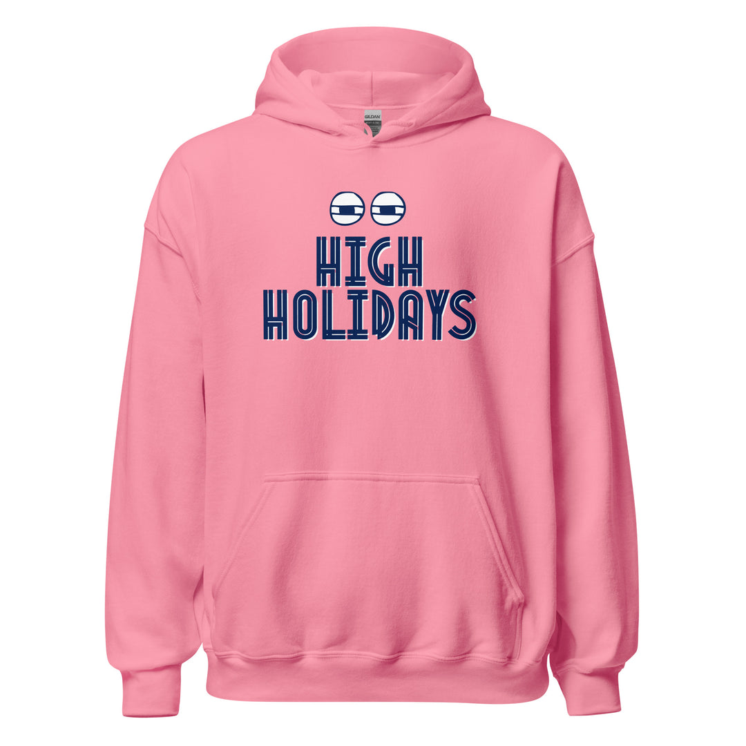 High Holidays Jewish pride hoodie in Azalea - back view
