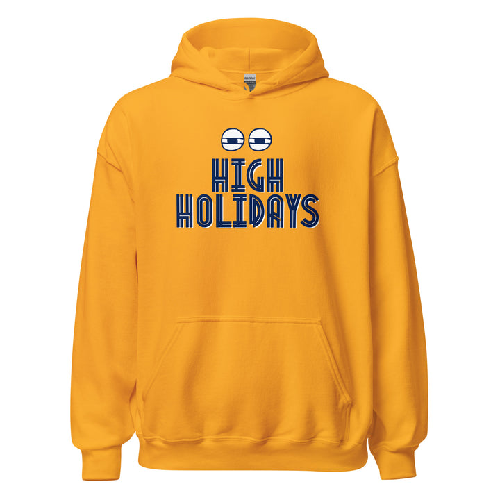 High Holidays Jewish pride hoodie in Gold - detail view