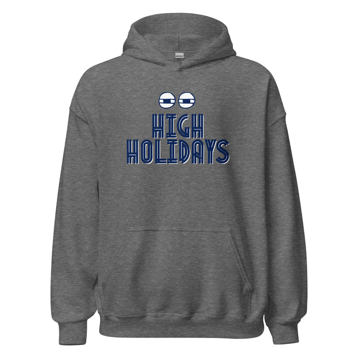 High Holidays Jewish pride hoodie in Graphite Heather - lifestyle shot
