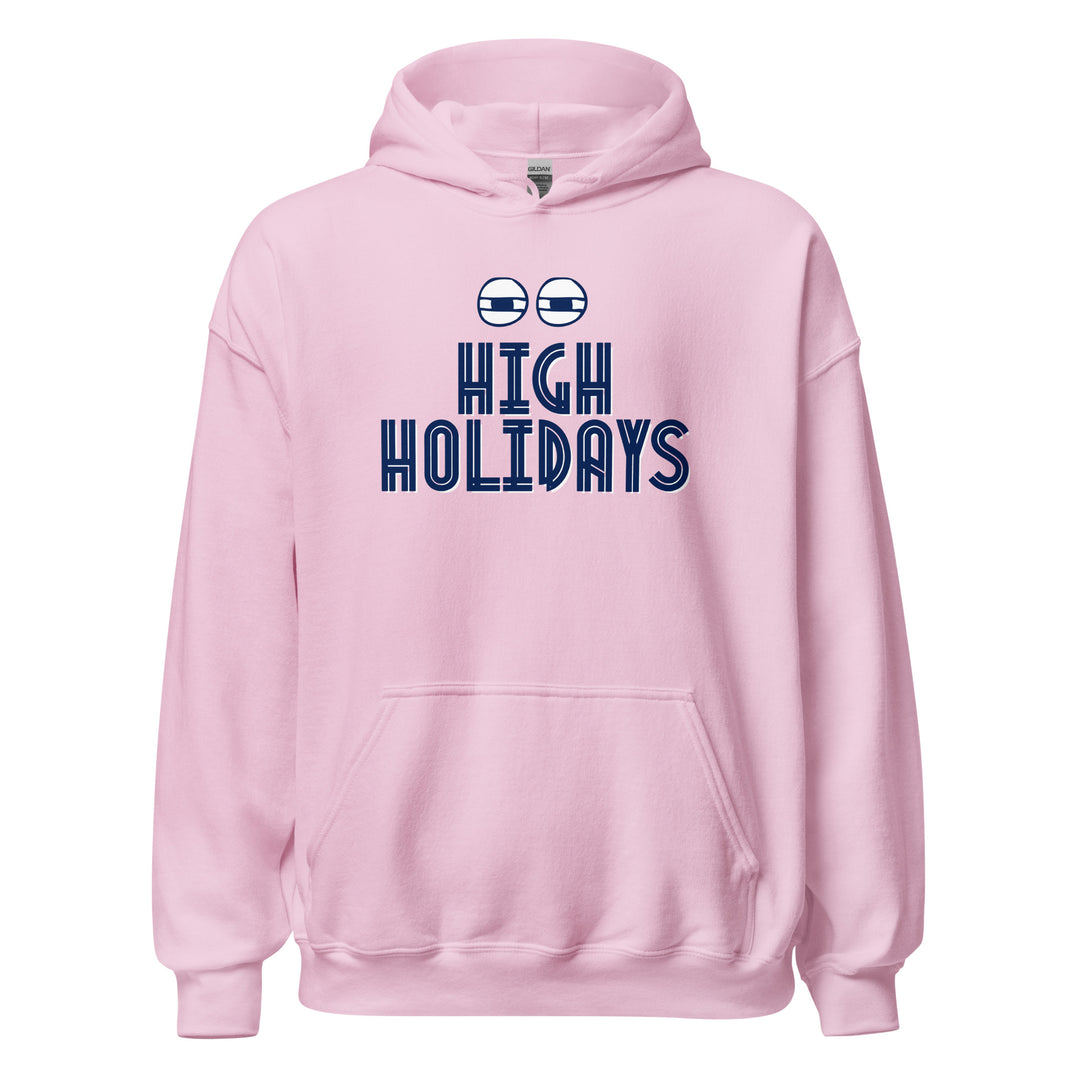 High Holidays Jewish pride hoodie in Light Pink - flat lay