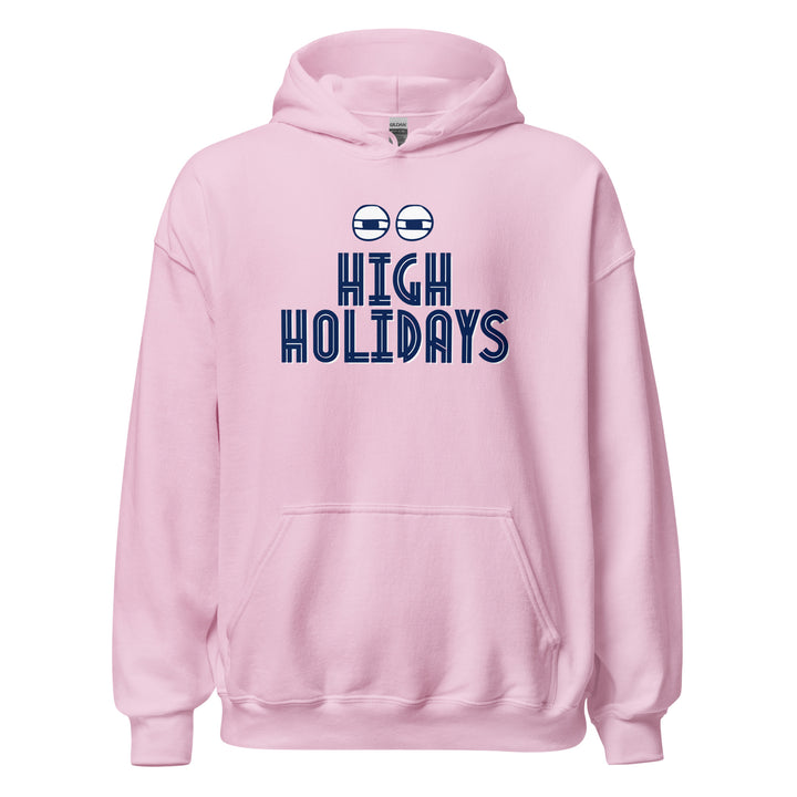 High Holidays Jewish pride hoodie in Light Pink - flat lay
