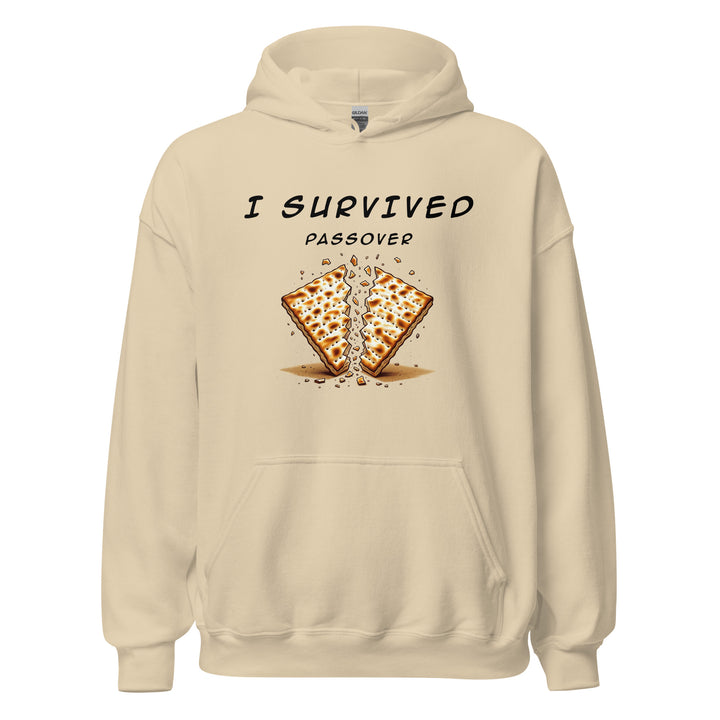 Passover Jewish pride hoodie in Sand - detail view
