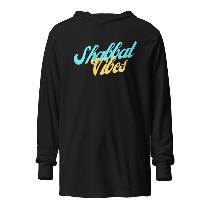 Shabbat Vibes Jewish pride long sleeve shirt in Black - back view