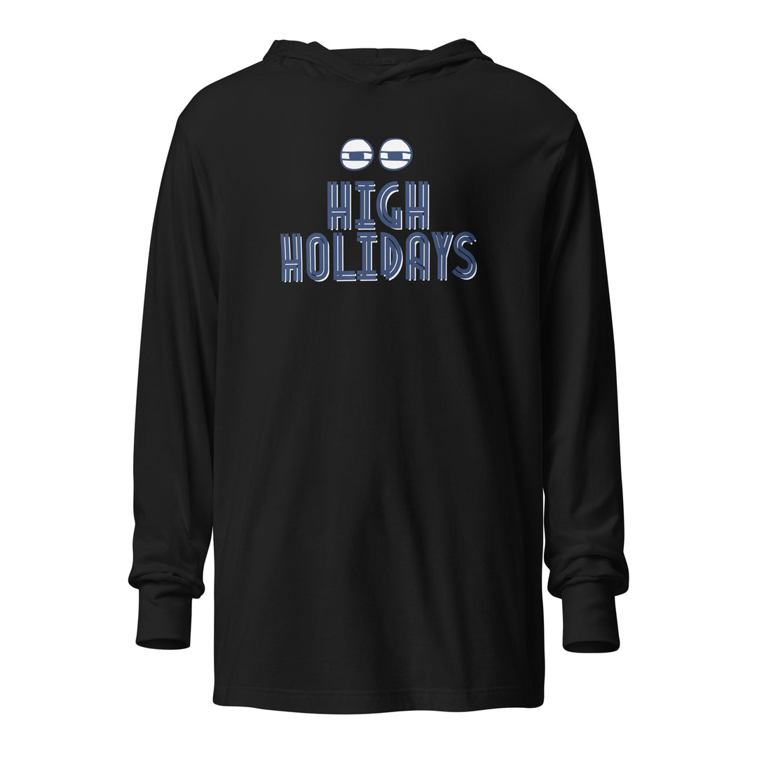 High Holidays Jewish pride long sleeve shirt in Black - back view