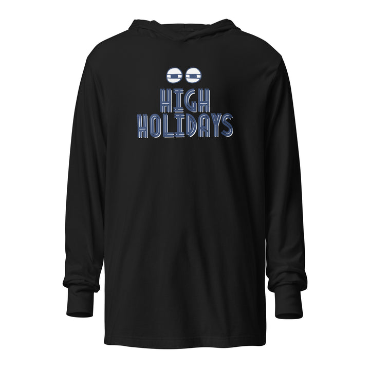 High Holidays Jewish pride long sleeve shirt in Black - back view