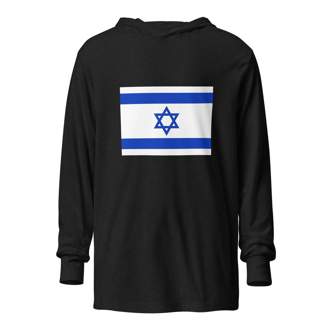 Hooded Long Sleeve Shirt | Israel Flag
