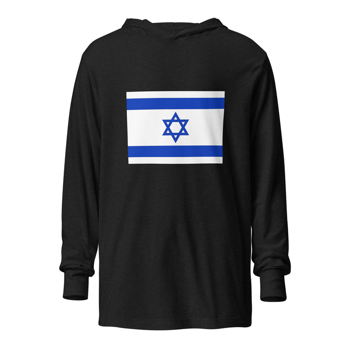 Hooded Long Sleeve Shirt | Israel Flag