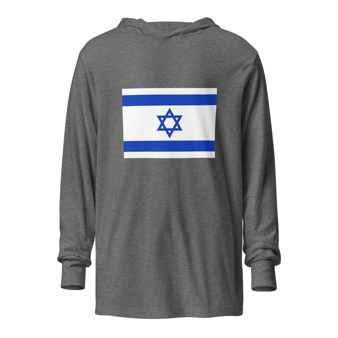 Hooded Long Sleeve Shirt | Israel Flag