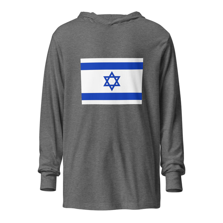 Hooded Long Sleeve Shirt | Israel Flag