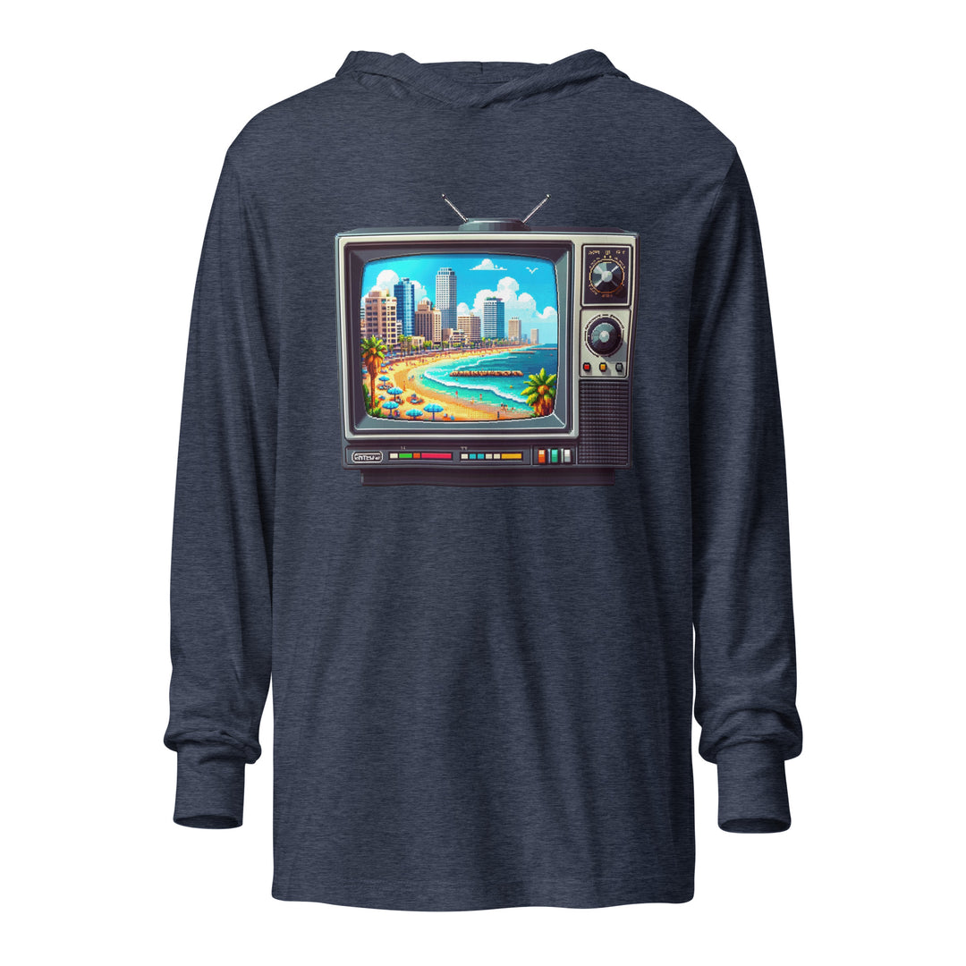 Hooded Long Sleeve Shirt | 16Bit Tel Aviv Beach