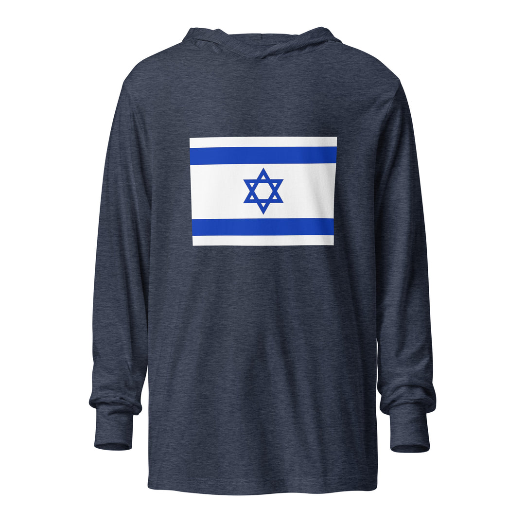 Hooded Long Sleeve Shirt | Israel Flag