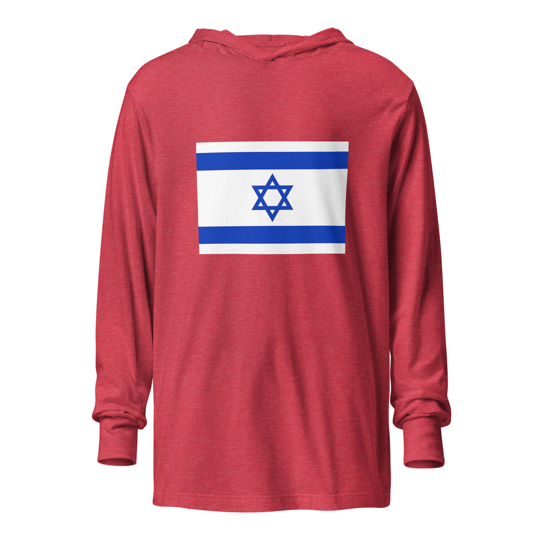 Hooded Long Sleeve Shirt | Israel Flag