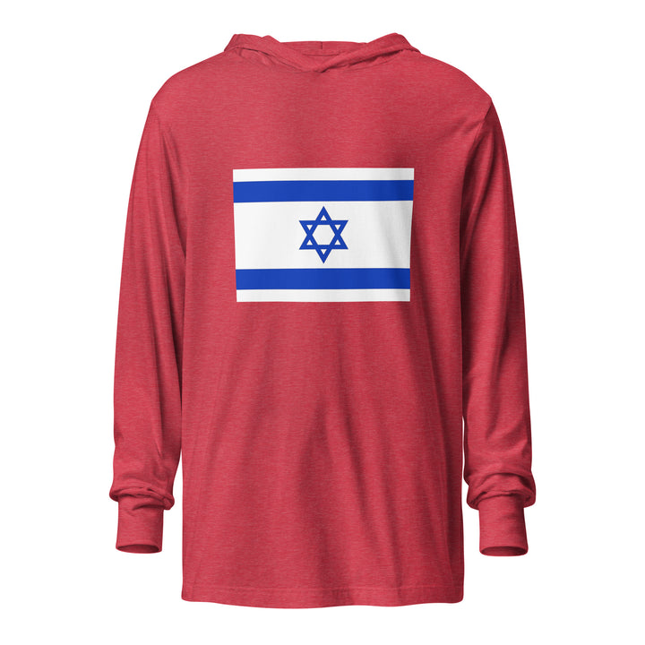 Hooded Long Sleeve Shirt | Israel Flag