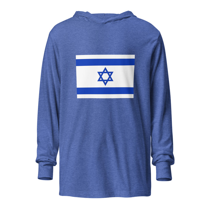 Hooded Long Sleeve Shirt | Israel Flag