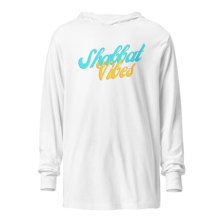 Shabbat Vibes Jewish pride long sleeve shirt in White - lifestyle shot