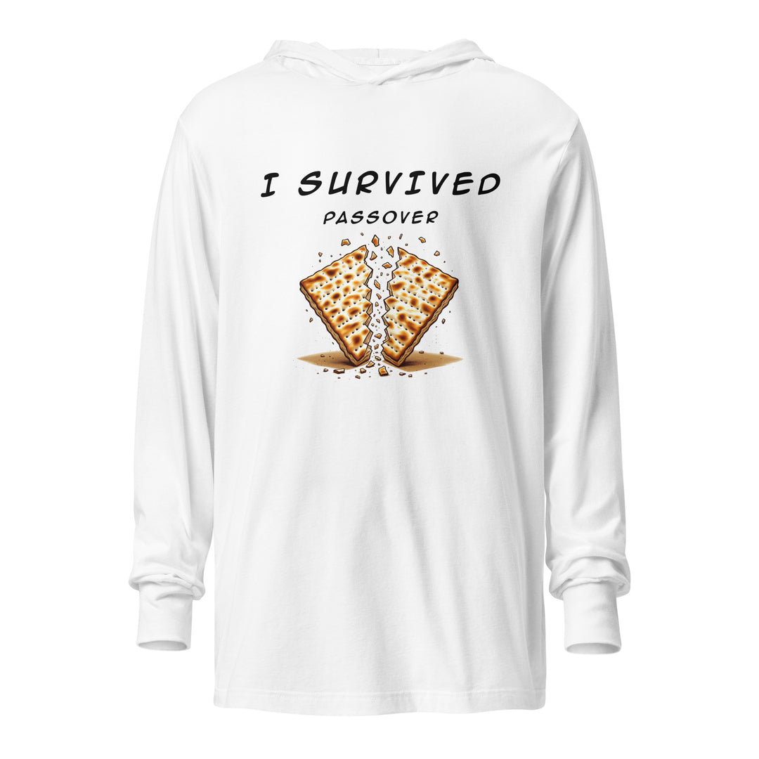 Passover Jewish pride long sleeve shirt in White - flat lay