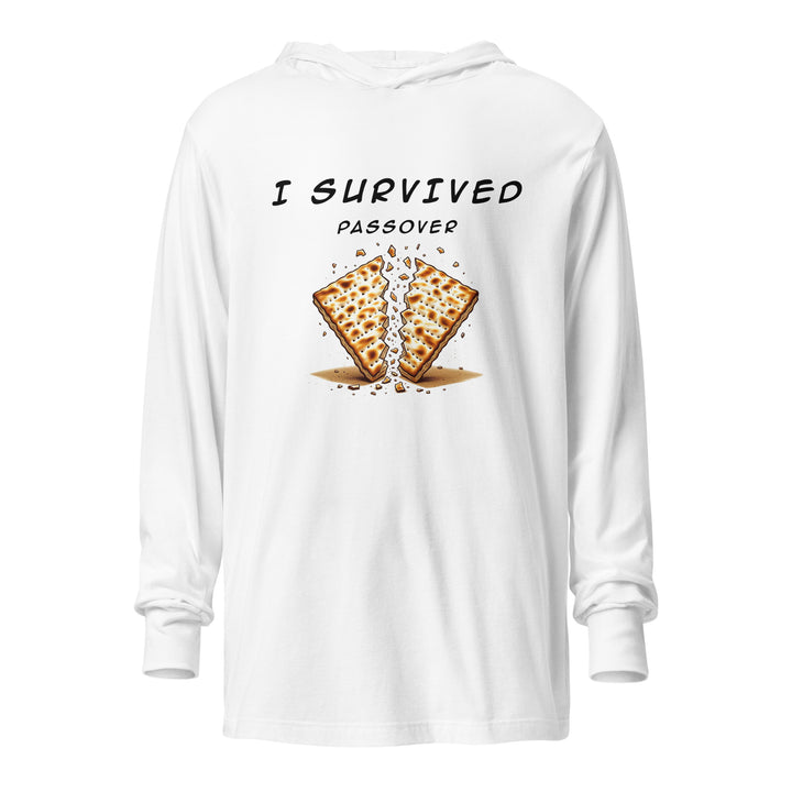 Passover Jewish pride long sleeve shirt in White - flat lay
