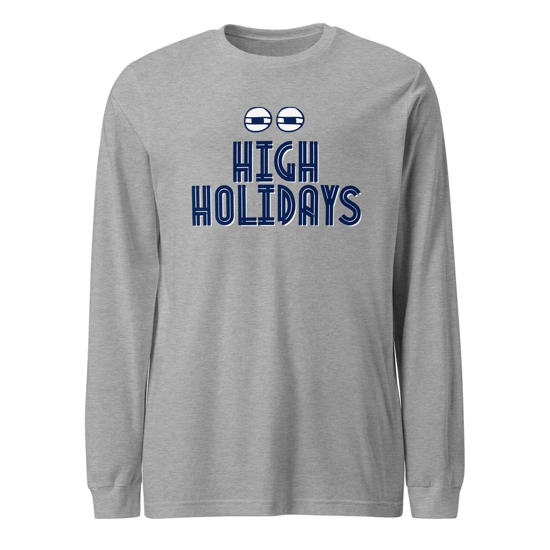 High Holidays Jewish pride shirt in Athletic Heather - flat lay