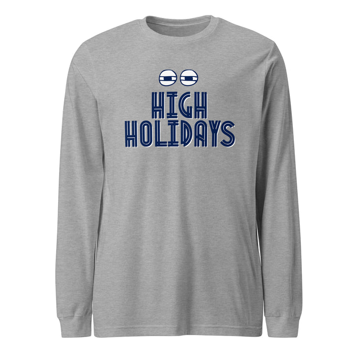 High Holidays Jewish pride shirt in Athletic Heather - flat lay