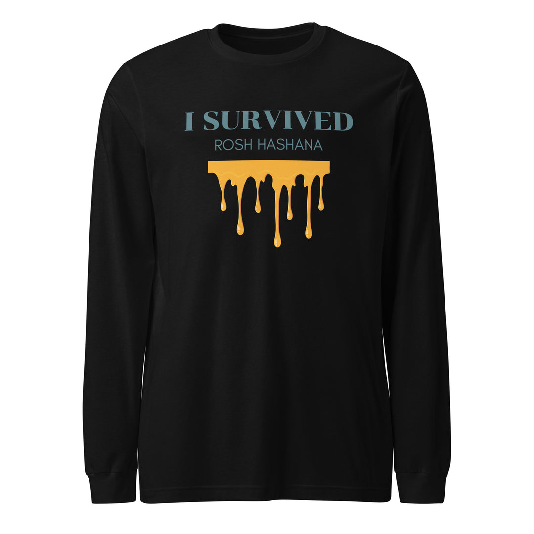 I Survived Rosh HaShana Jewish pride shirt in Black - detail view