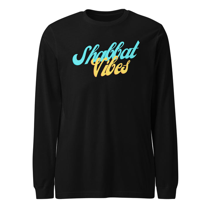 Shabbat Vibes Jewish pride shirt in Black - front view