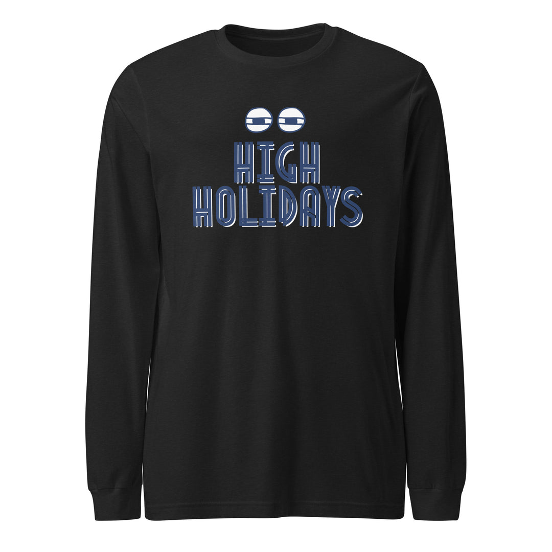 High Holidays Jewish pride shirt in Black Heather - front view