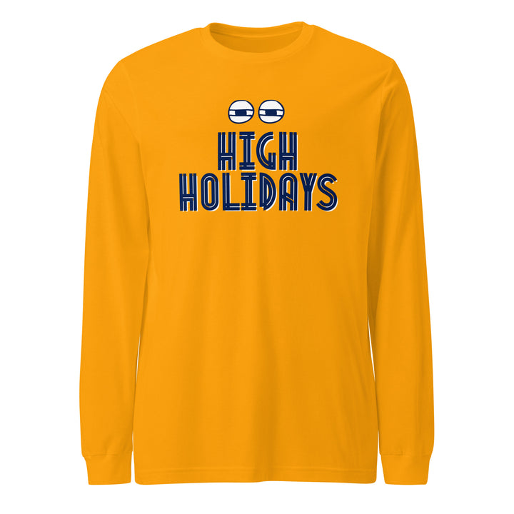 High Holidays Jewish pride shirt in Gold - close-up