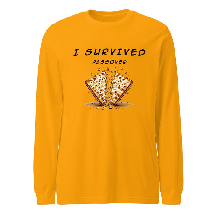 Passover Jewish pride shirt in Gold - side view