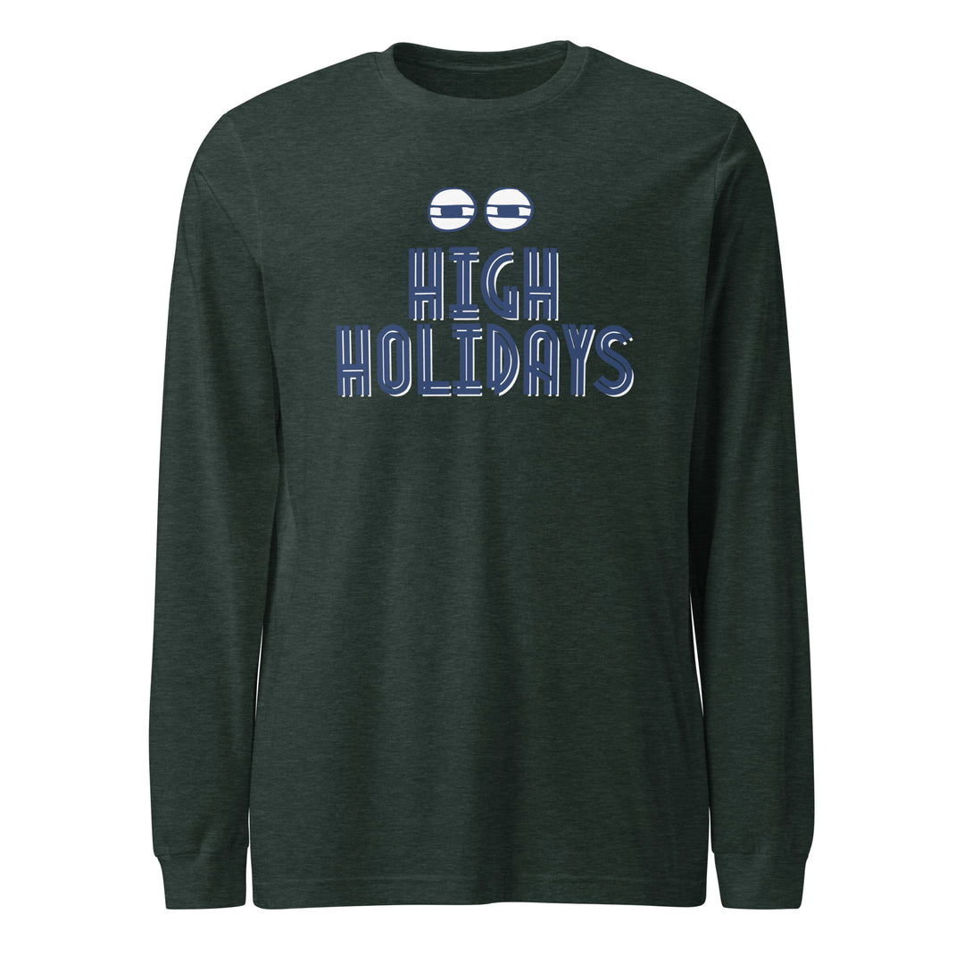 High Holidays Jewish pride shirt in Heather Forest - lifestyle shot