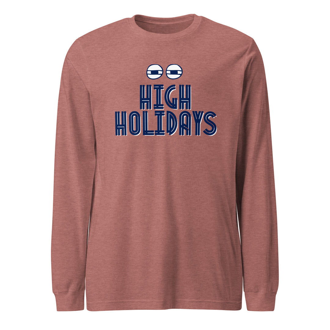 High Holidays Jewish pride shirt in Heather Mauve - back view