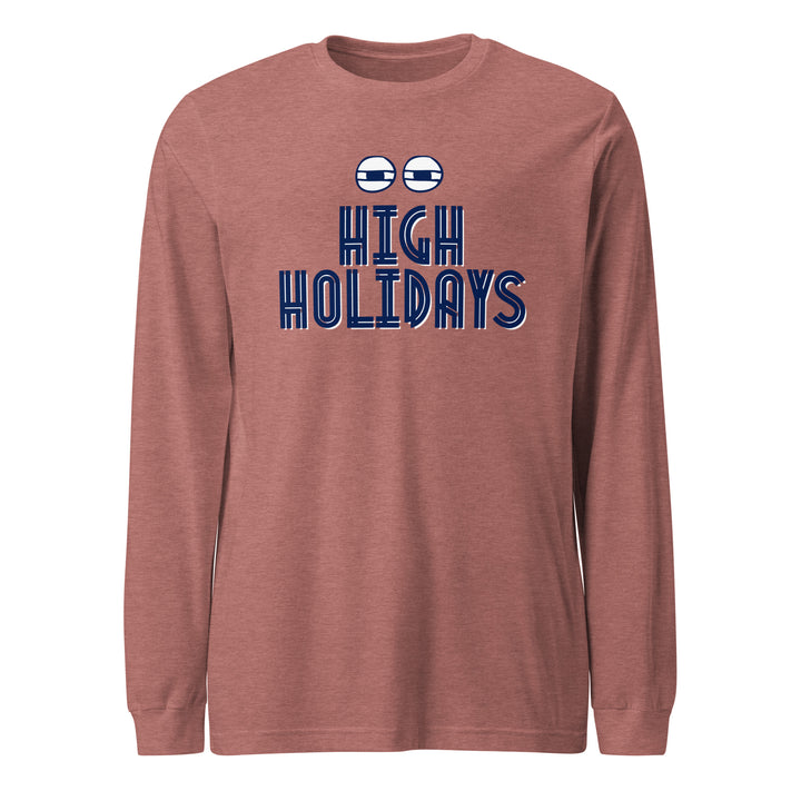 High Holidays Jewish pride shirt in Heather Mauve - back view