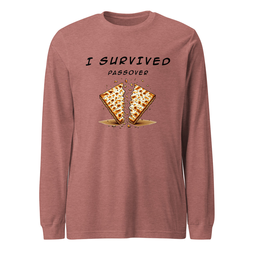 Passover Jewish pride shirt in Heather Mauve - flat lay