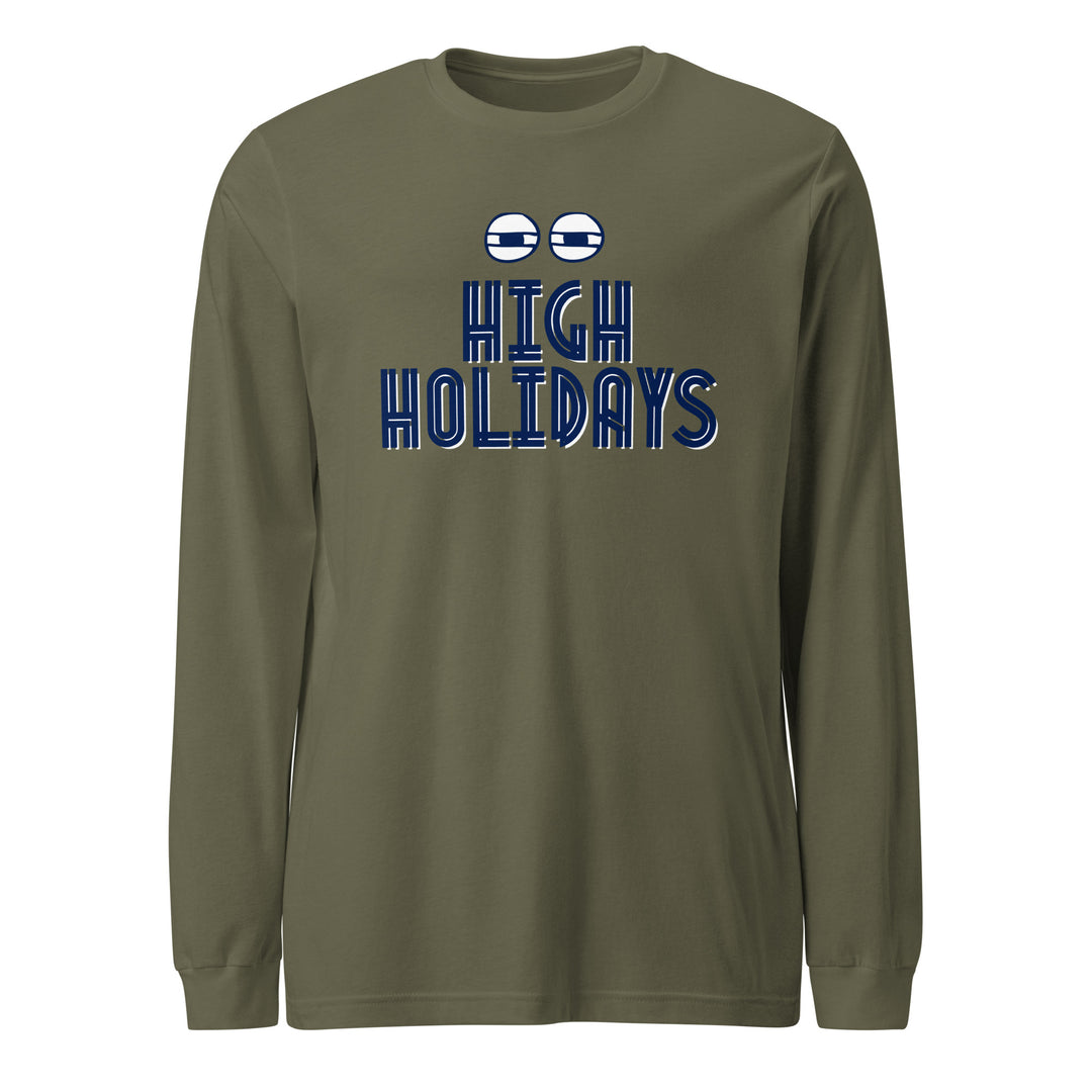 High Holidays Jewish pride shirt in Military Green - front view