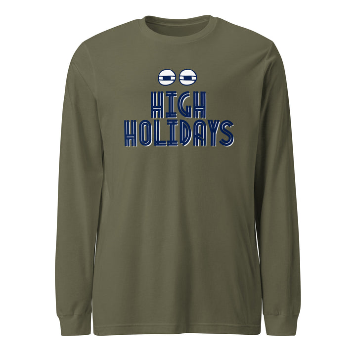 High Holidays Jewish pride shirt in Military Green - front view