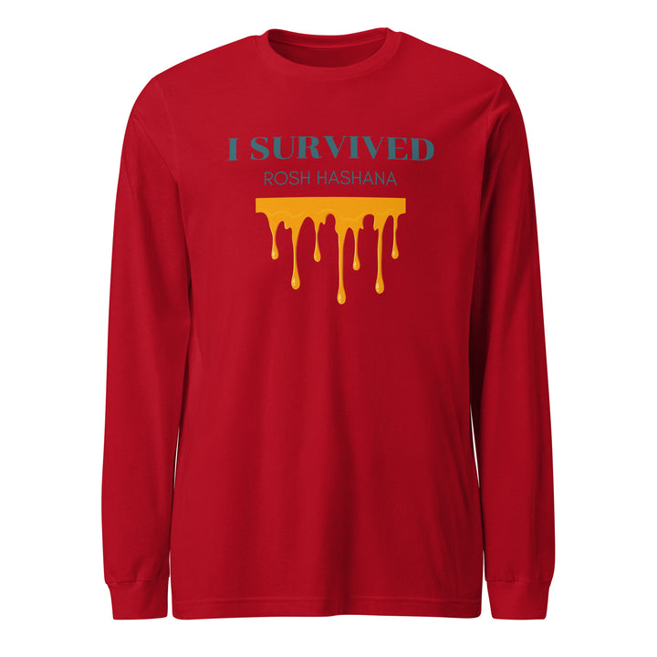 I Survived Rosh HaShana Jewish pride shirt in Red - lifestyle shot