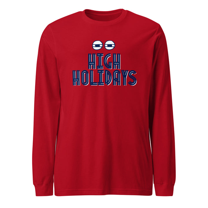 High Holidays Jewish pride shirt in Red - flat lay